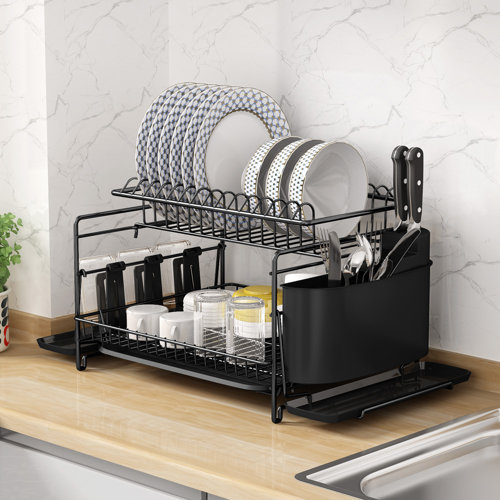 TribeSigns Dish Drying Rack, 1Easylife 2 Tier Large Kitchen Dish Rack ...